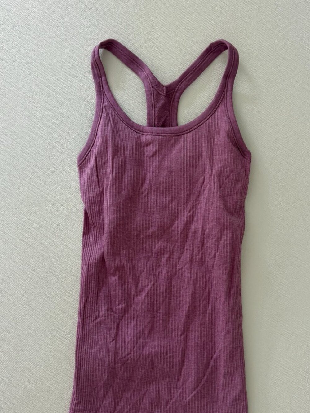 Lululemon Purple Ribbed Racerback Tank Built-In Bra Size 6